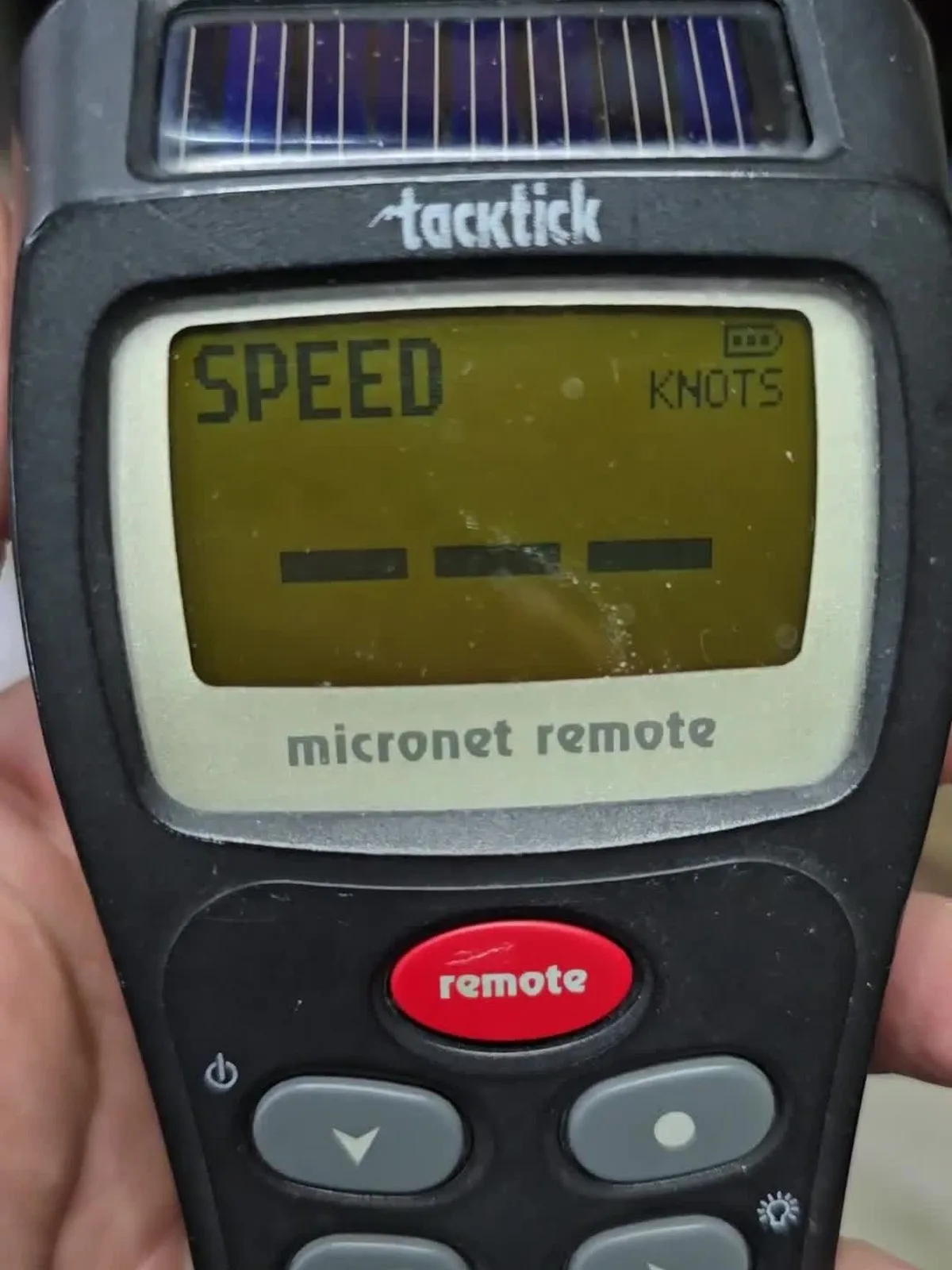 Raymarine Tacktick Micronet Remote dopo la rigenerazione del display